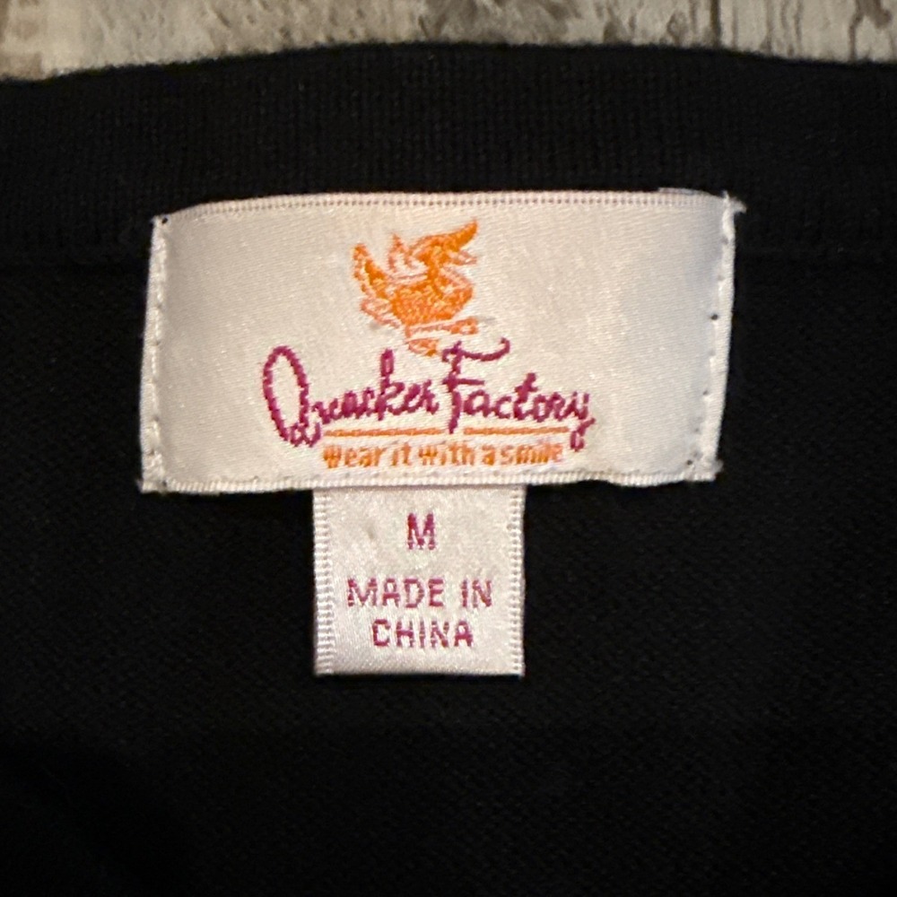 Quacker Factory Pink Flamingo‎ Christmas Tree Sweater Sequin Beaded Whimsical M - Picture 3 of 8